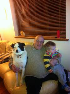 Bailey Oscar and Grandad.