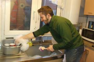 Who says men don't do dishes !!!