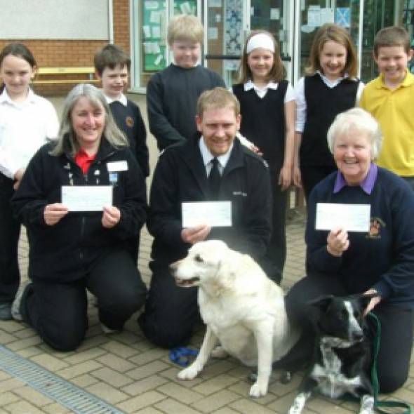 The pupils from Primary 4a Donibristle Primary School